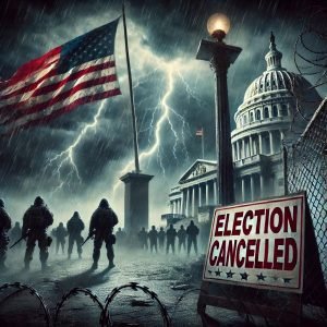 Election cancellation in Trump's political coup.