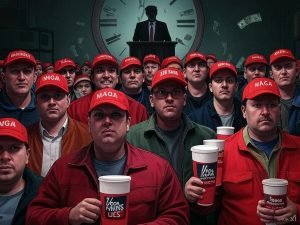 MAGA drinks from their lord and savior's cup.