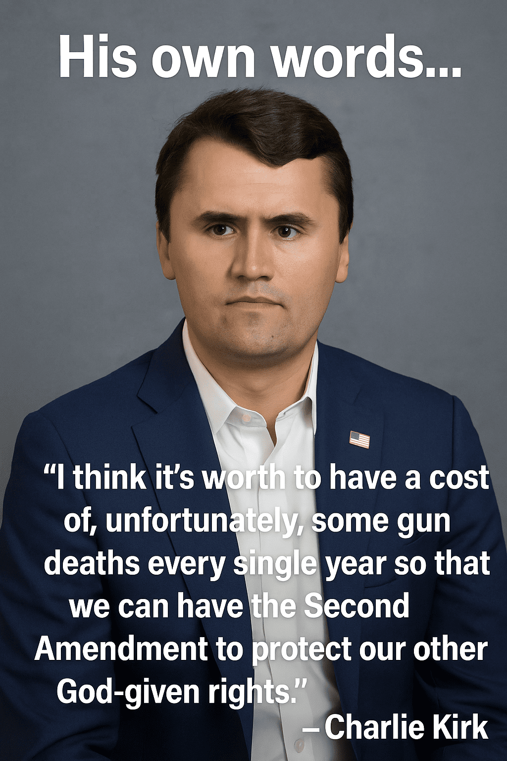 Charlie Kirk and his god-given rights Charlie Kirk enjoying his God-given rights