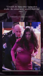 A real man would have been in front no matter what the SS agent said.